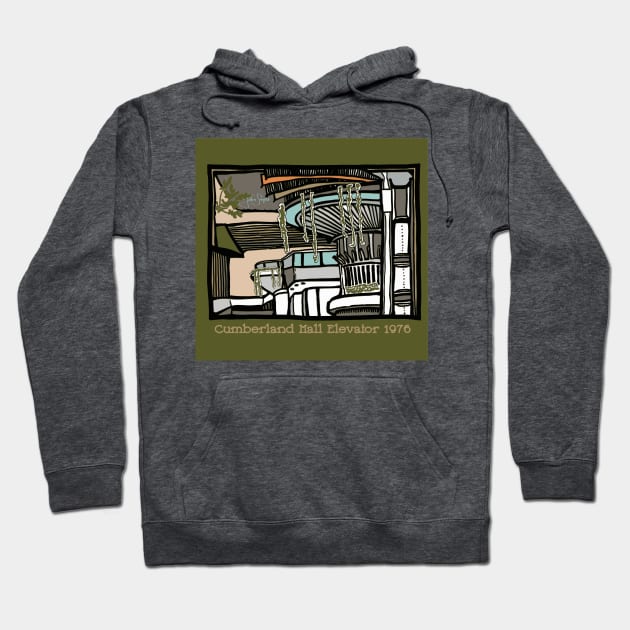 Cumberland Mall Elevator 1976 Hoodie by JSnipe